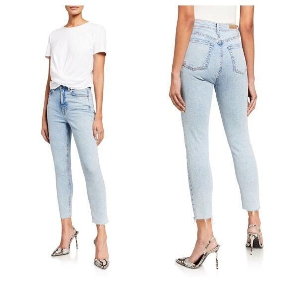 NWT GRLFRND Super Hi-rise Karolina Jeans-In the Sky‎ wash Size 31 - Picture 3 of 13